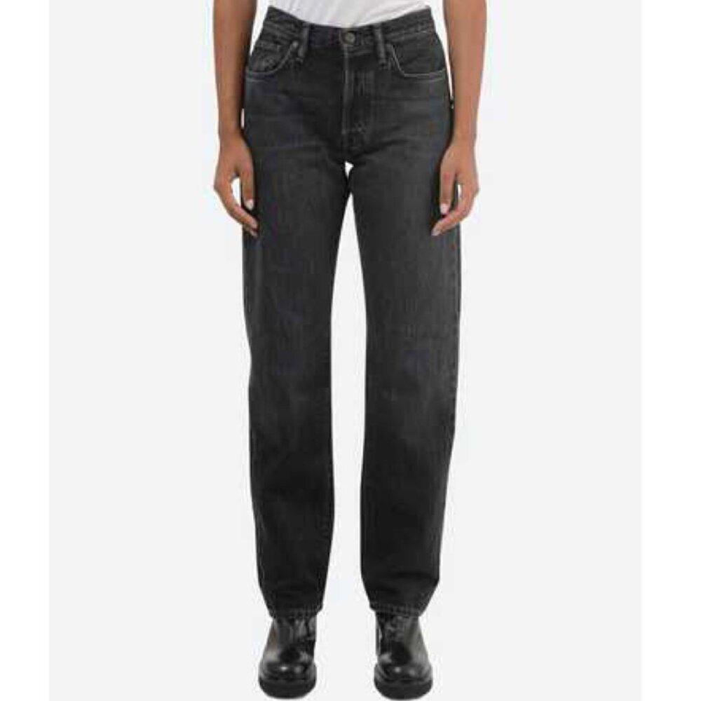 Acne Studios Blå Konst 1997 Used Black Metal Jeans 28 x 32​​